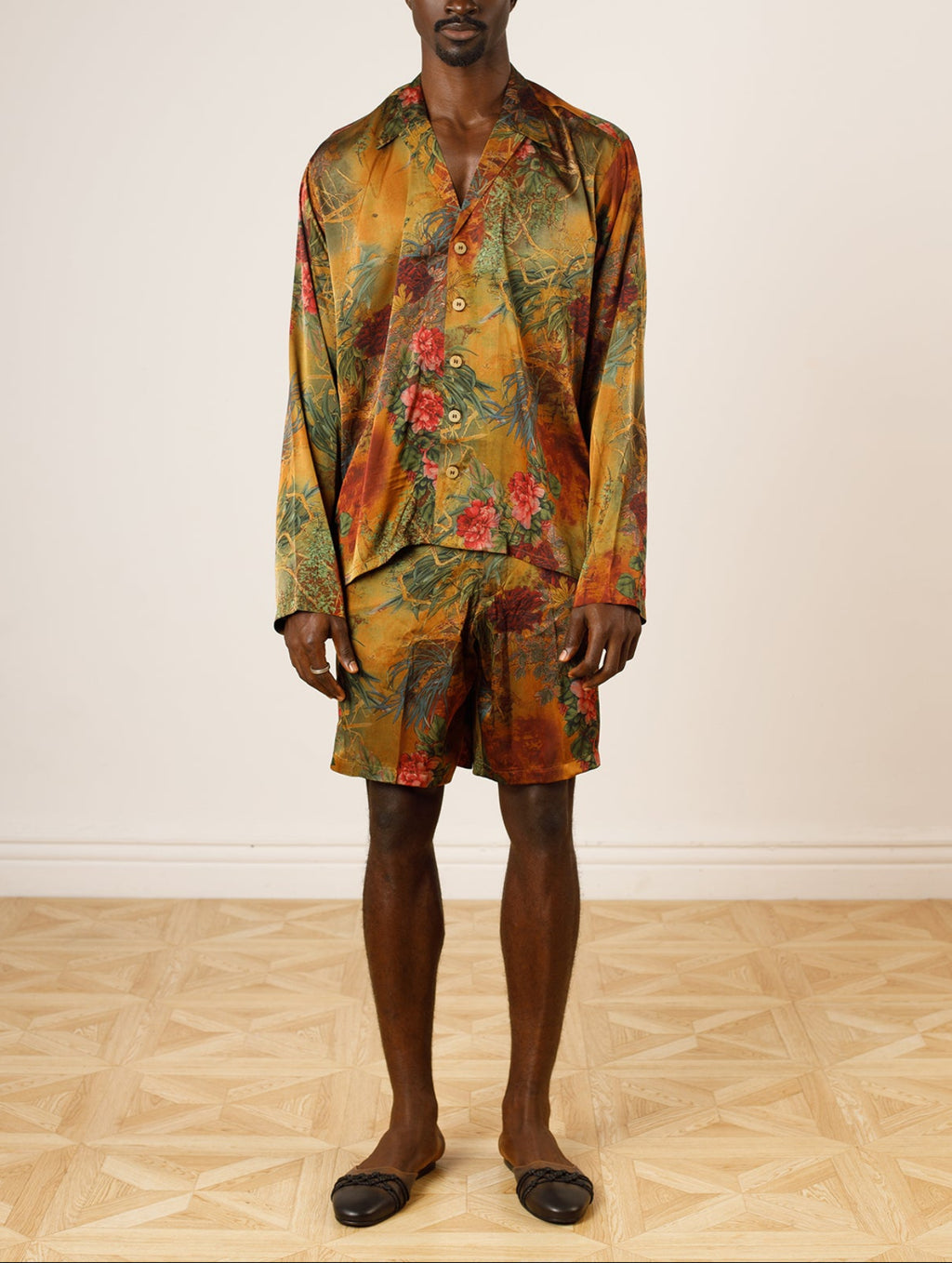 Ara Silk Set in Garden Green