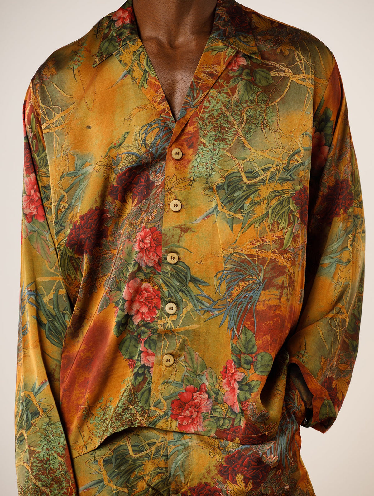 Ara Silk Set in Garden Green