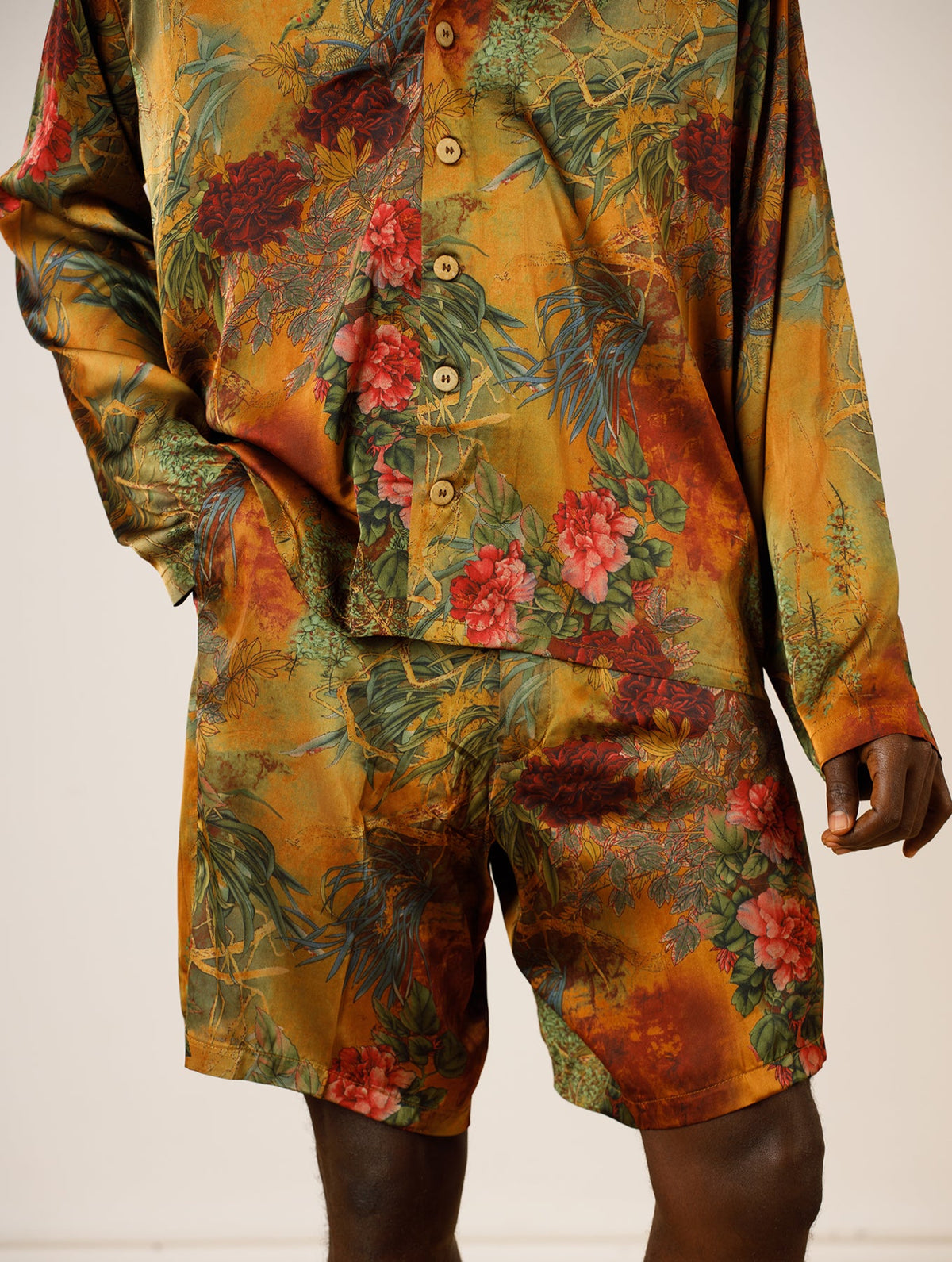 Ara Silk Set in Garden Green