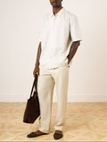 Sana Tapered Fit Trousers In Cream