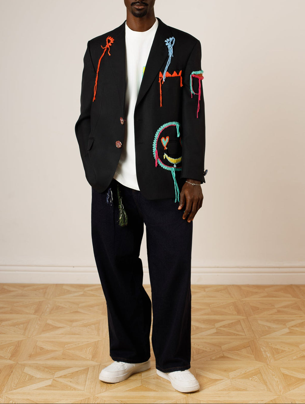 Threaded Emoji Face Jacket