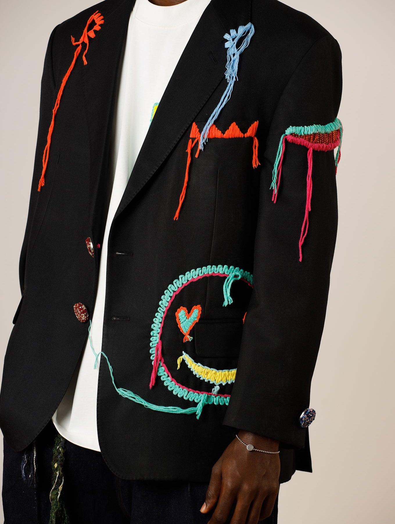 Threaded Emoji Face Jacket