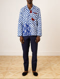 Asooke Trouser with Embroidery Detailing in Navy