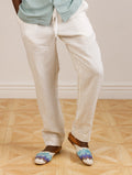 Sana Tapered Fit Trousers In Cream