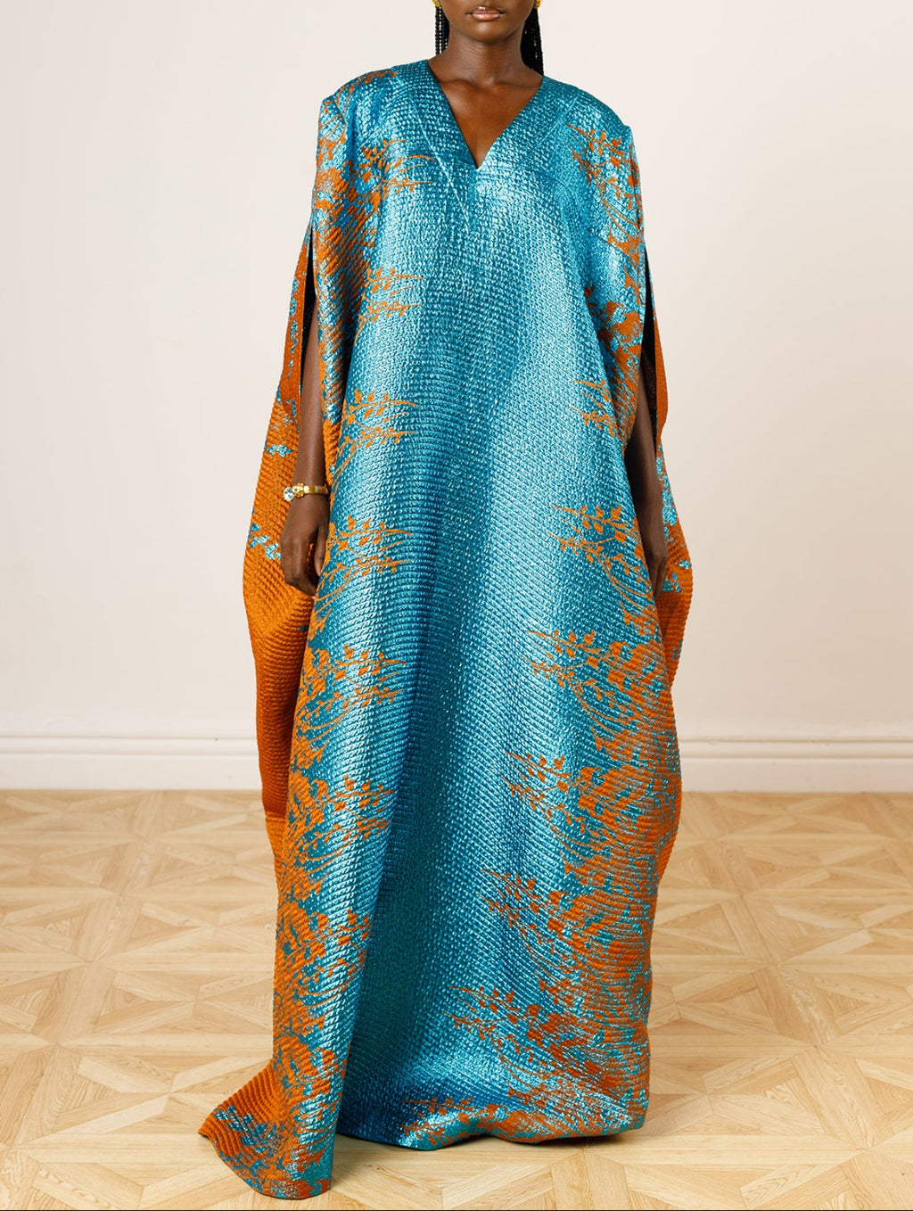 Ewe Kaftan – Teal & Sienna
