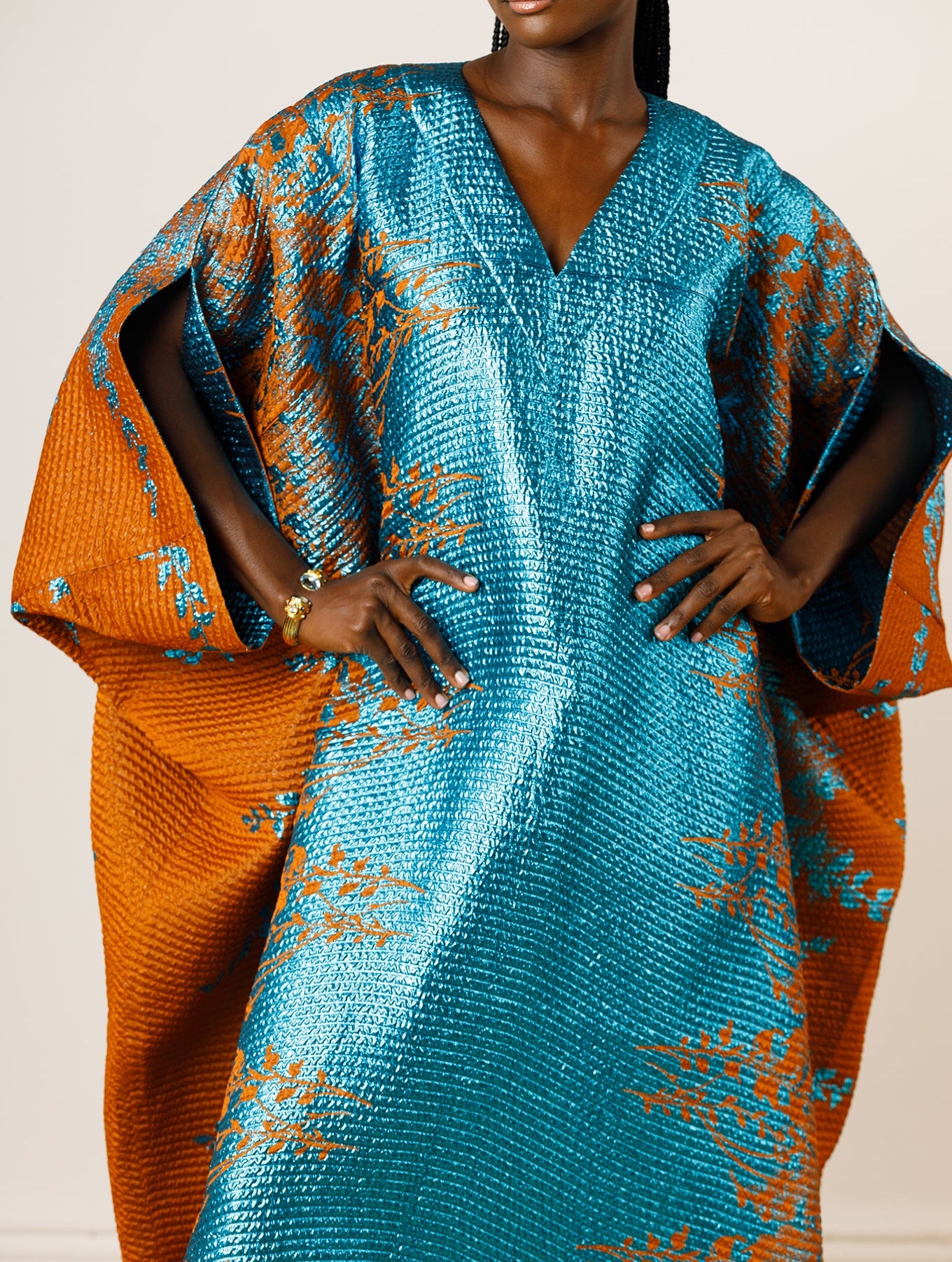 Ewe Kaftan – Teal & Sienna