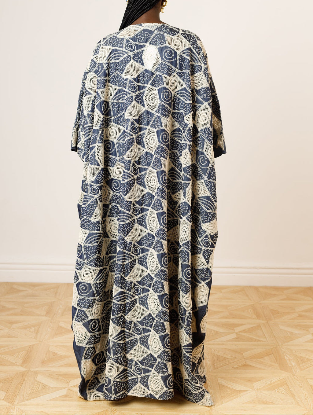 Denim and Lace Kaftan-2