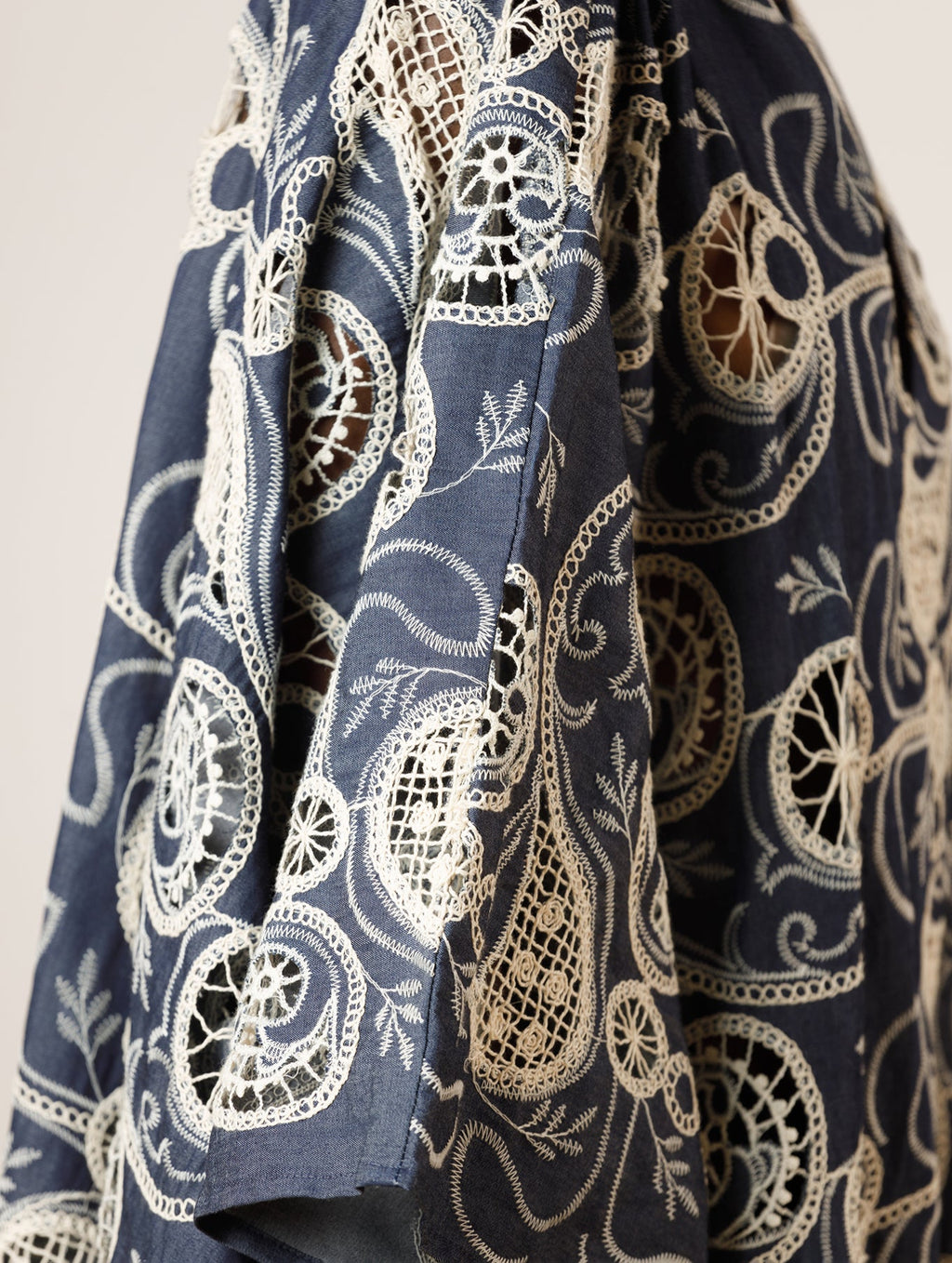Denim and Lace Kaftan-1