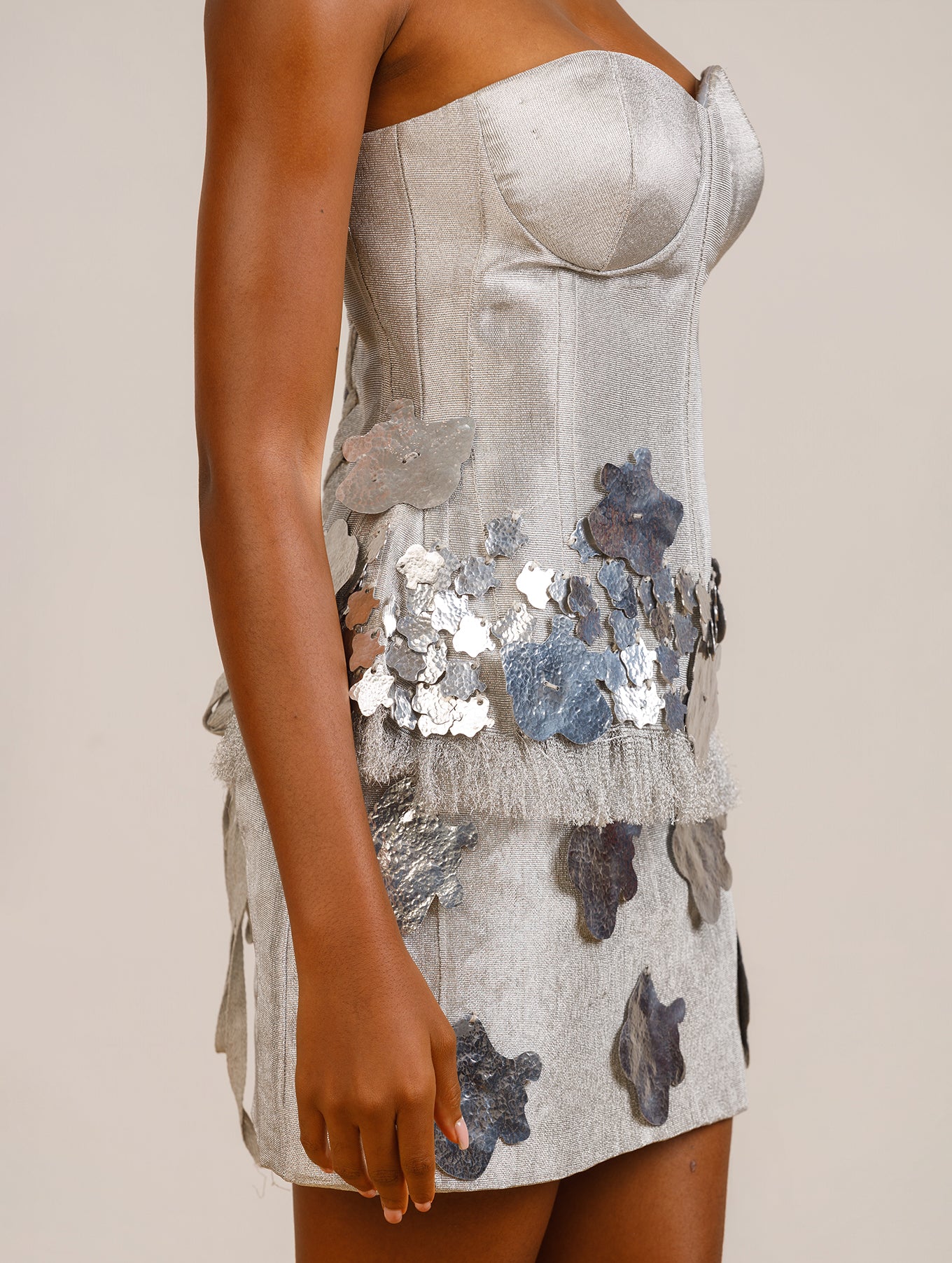 Metallic Mini Skirt