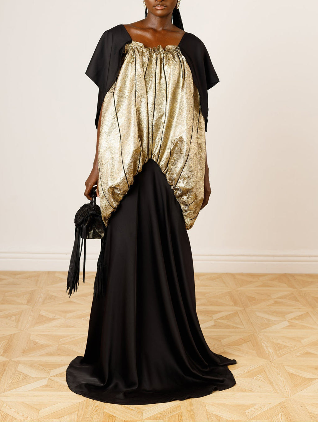 Nkuta Kaftan- Black & Gold