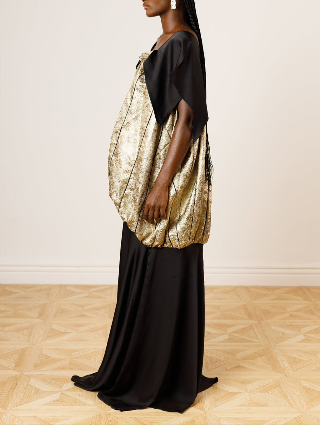 Nkuta Kaftan- Black & Gold