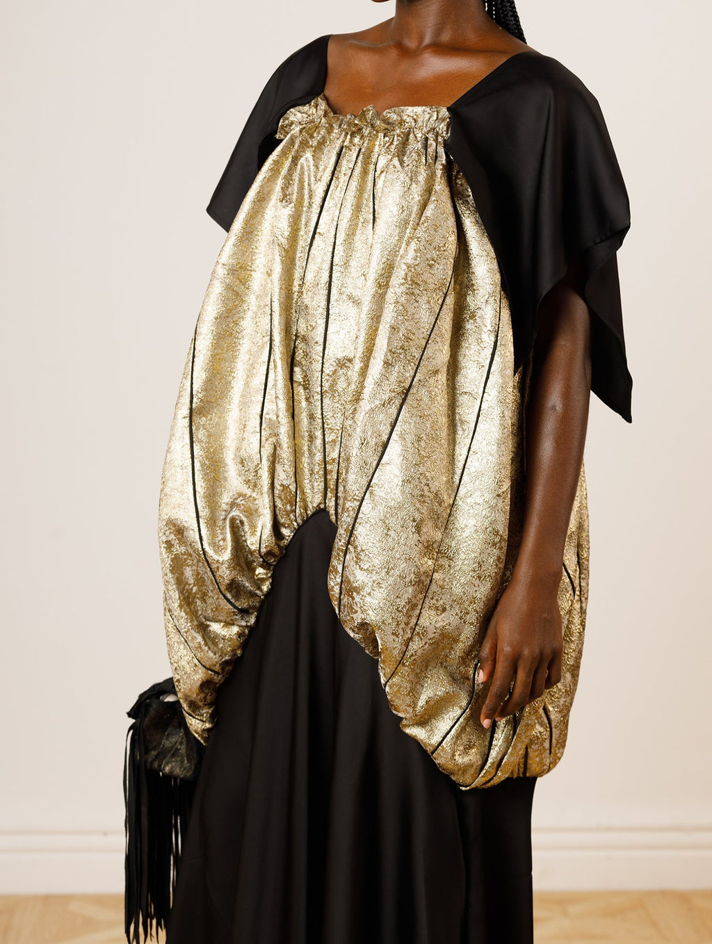 Nkuta Kaftan- Black & Gold