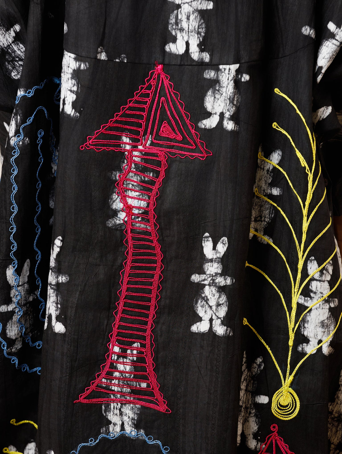 Dye Lab x L’Artisane Black & White Embroidered Shirt