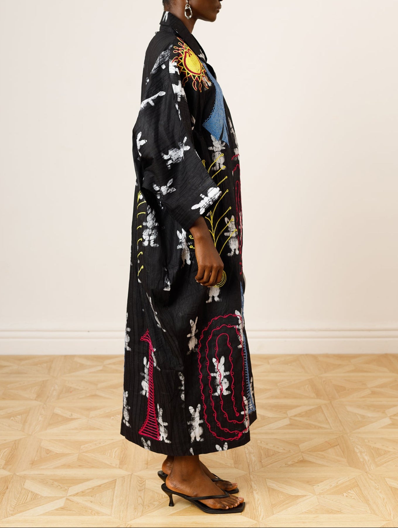 Dye Lab x L’Artisane Black & White Embroidered Shirt