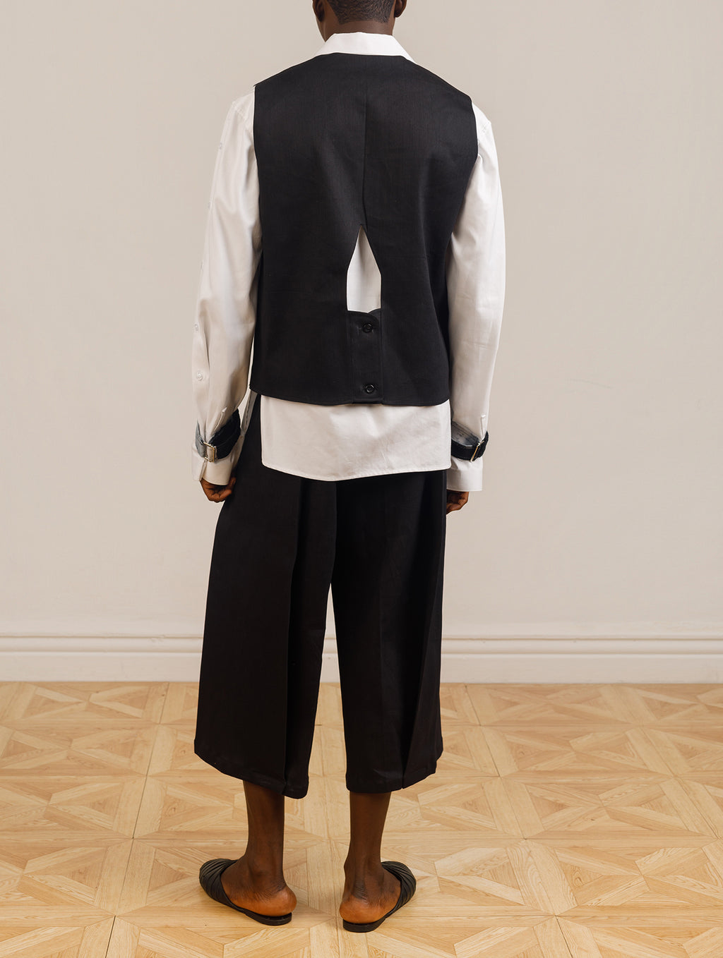 Asymmetric Cut-Out Waistcoat