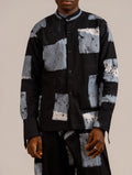 Detailed Bishop Collar Shirt