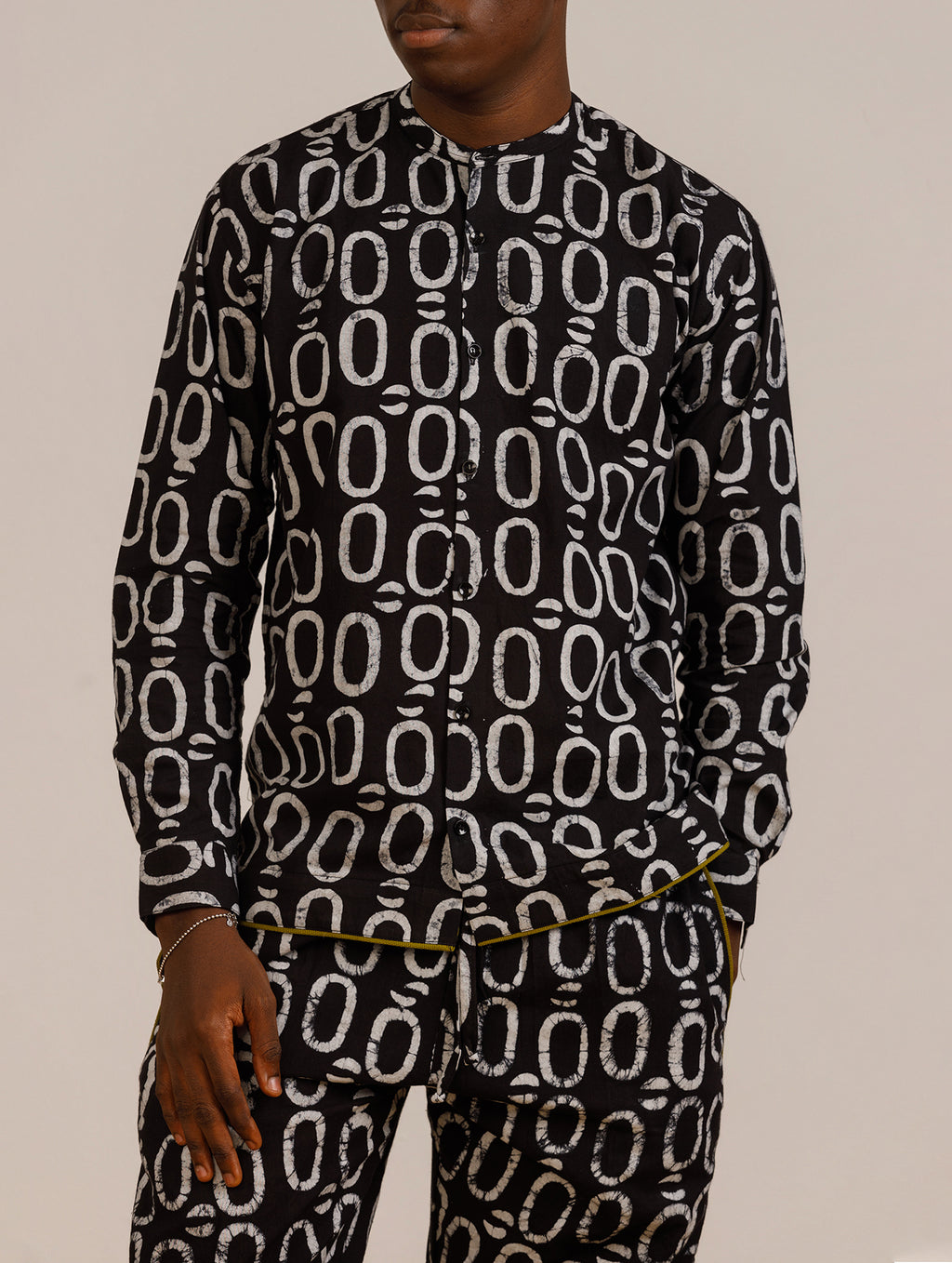 Handmade Long-Sleeved Black Shirt