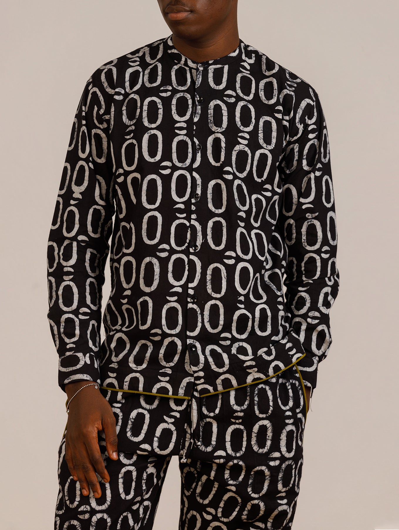 Handmade Long-Sleeved Black Shirt