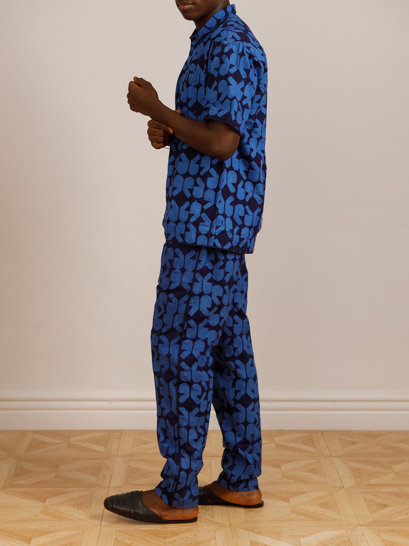 Handmade Lounge Trousers in Blue