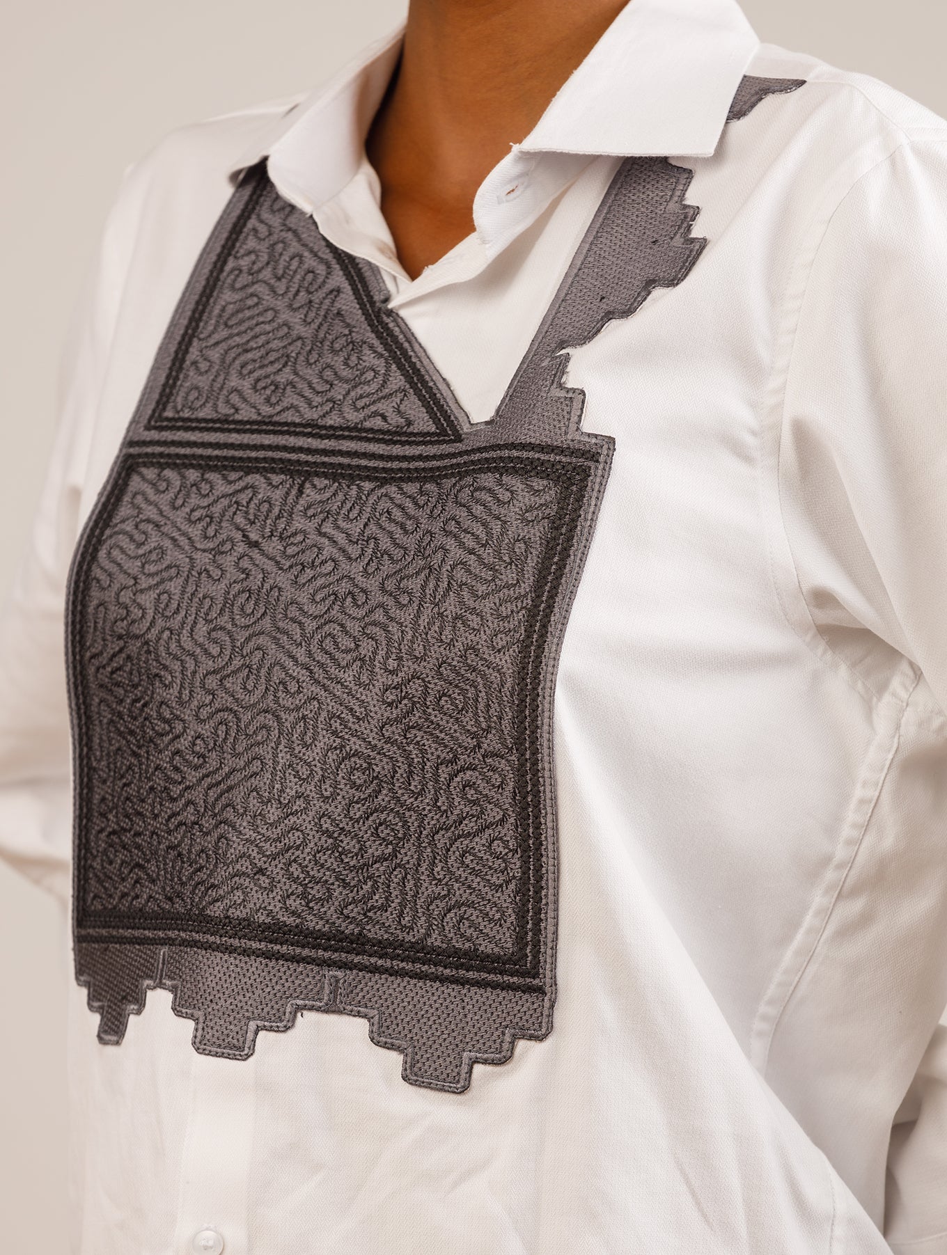 Fitted Shirt With Embroidery Detail