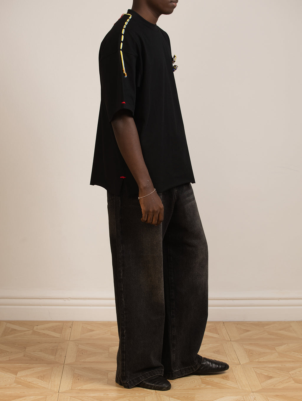 Ian Carson Beaded Button Tee