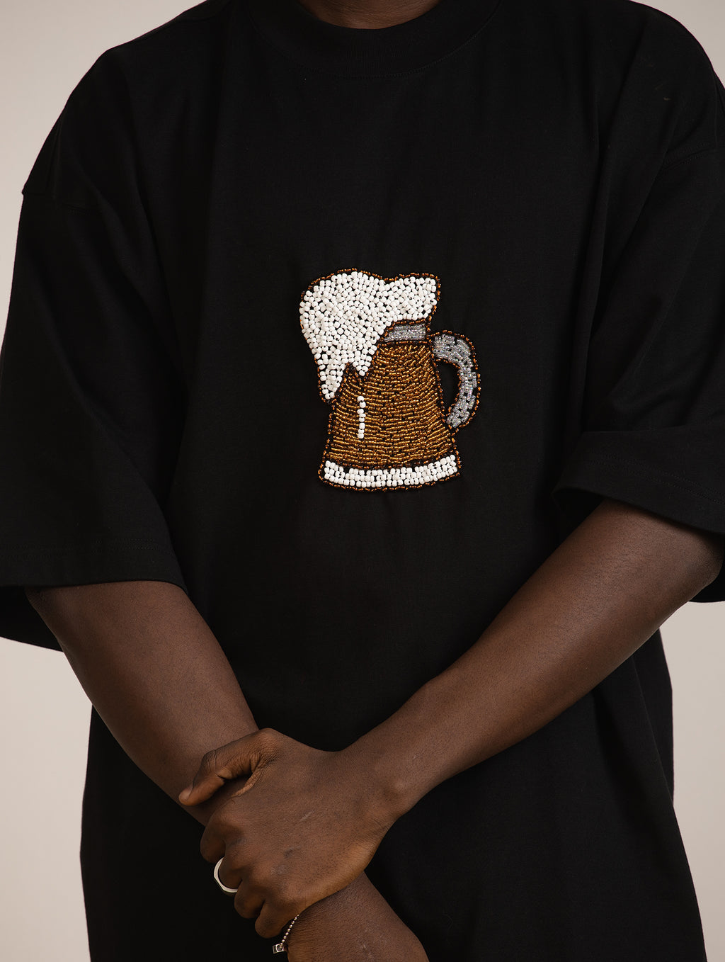 Ian Carson Beaded Beer Stein Tee