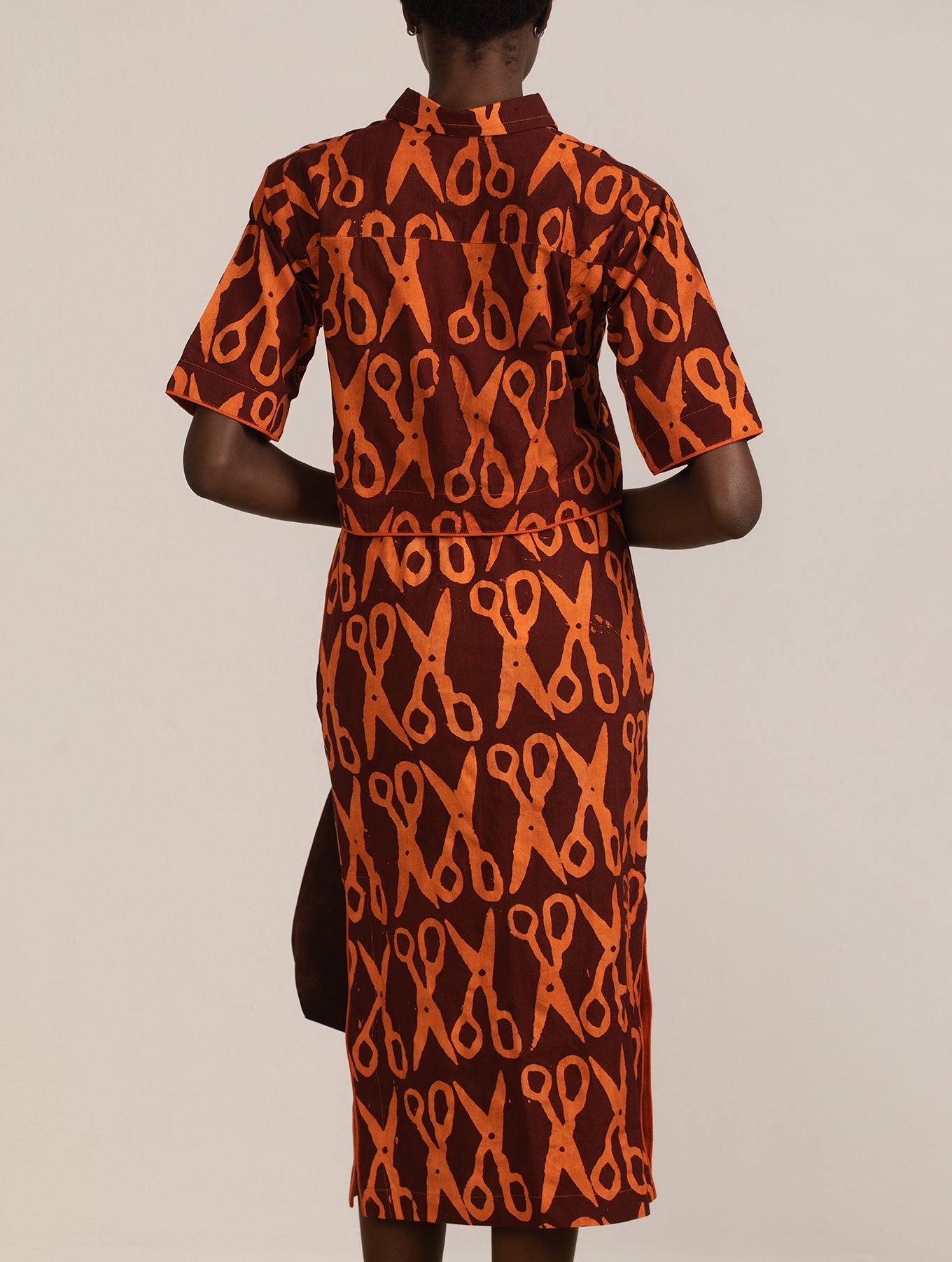 Scissors Crop Top and Skirt Set
