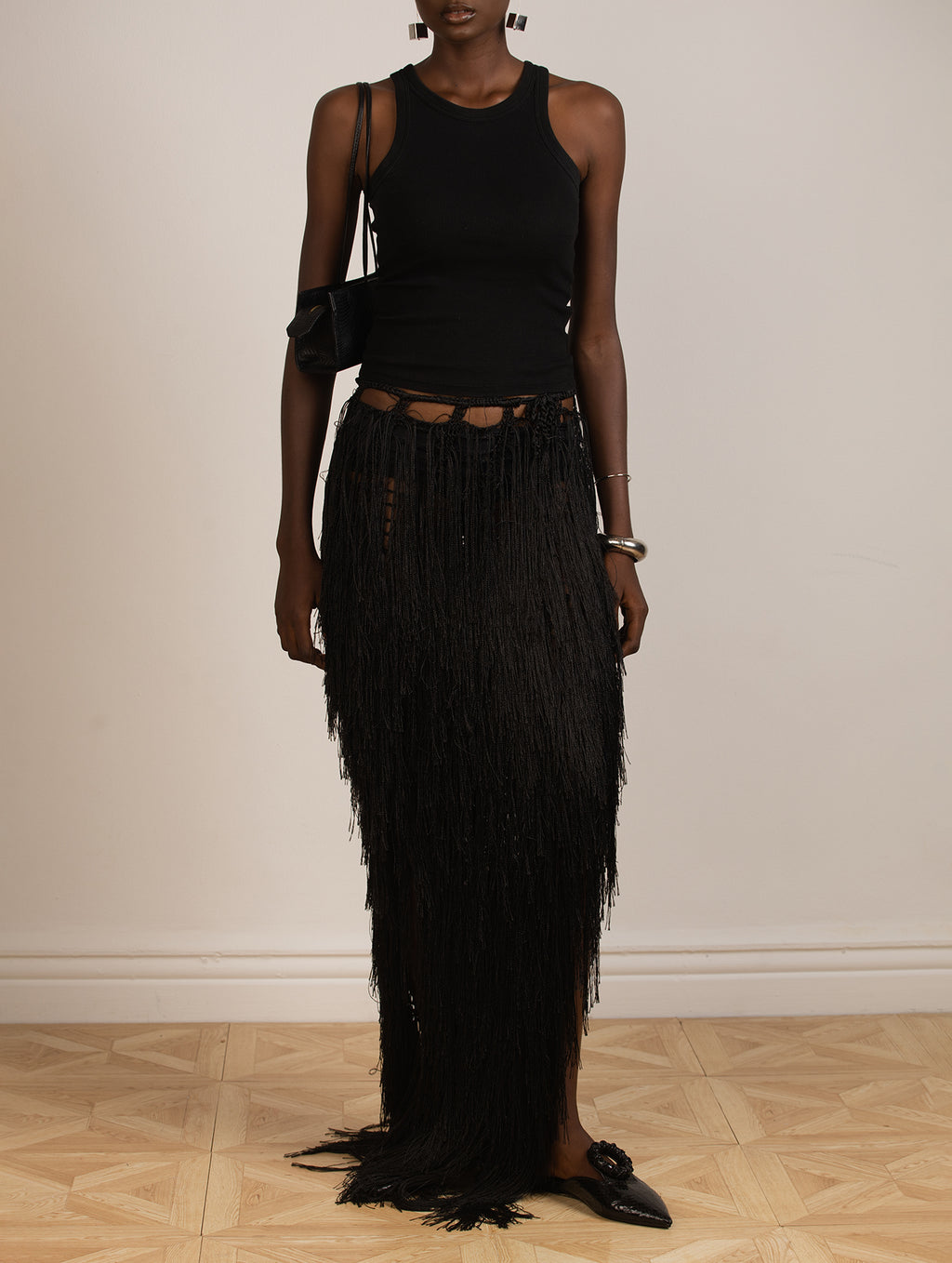 Crochet Fringed Skirt