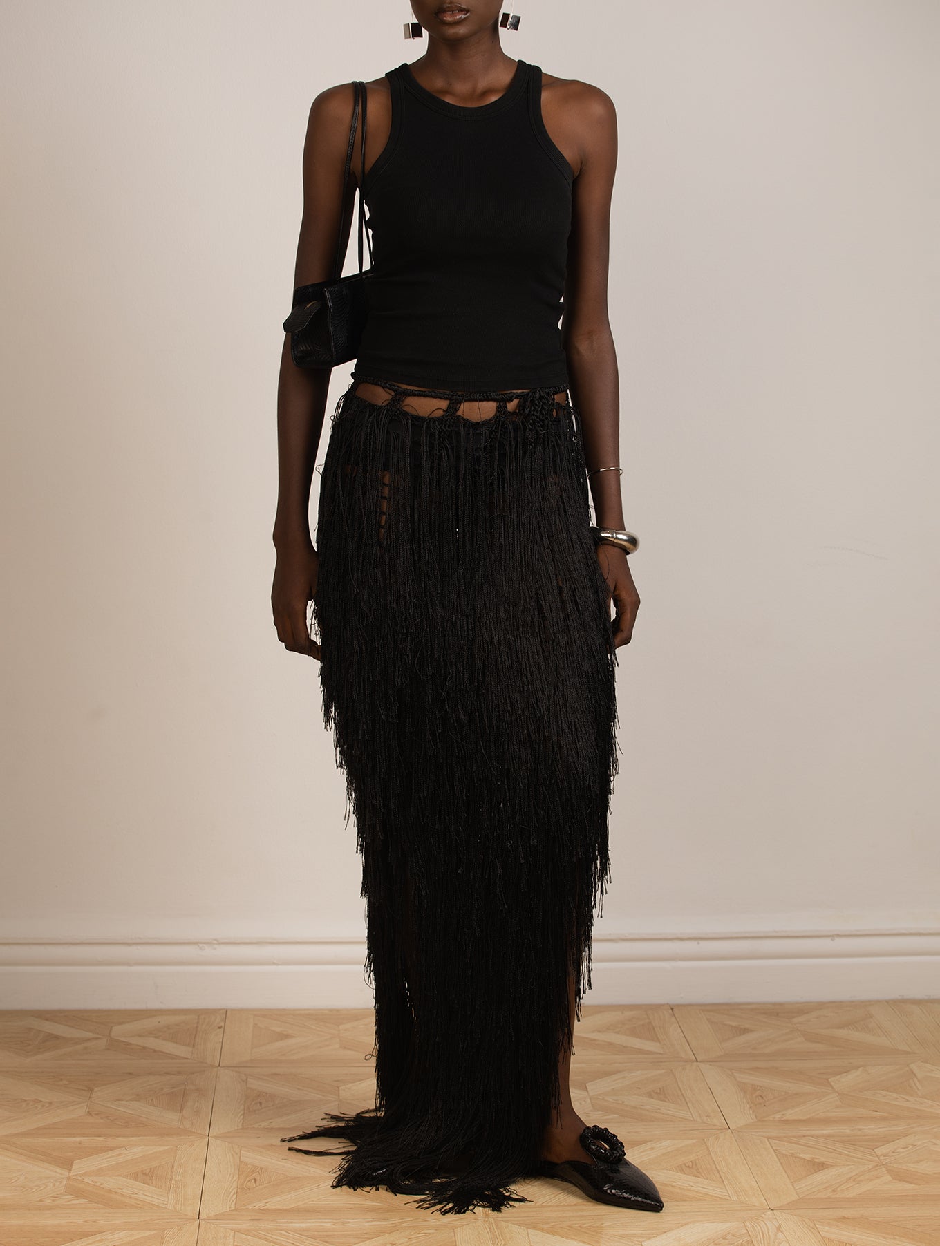 Crochet Fringed Skirt