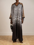 Printed Kaftan in Black and White